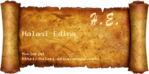 Halasi Edina névjegykártya